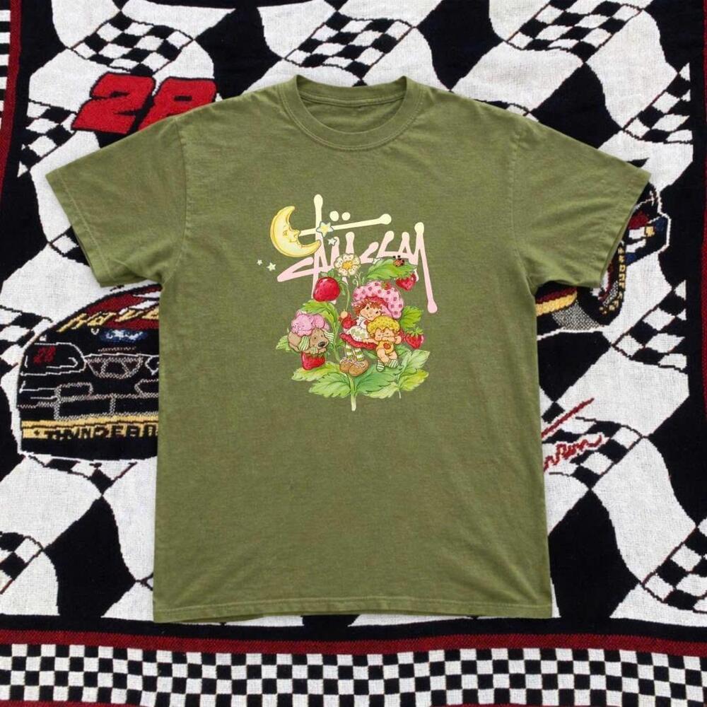 Olive Green StSsy X Snoopy Tee